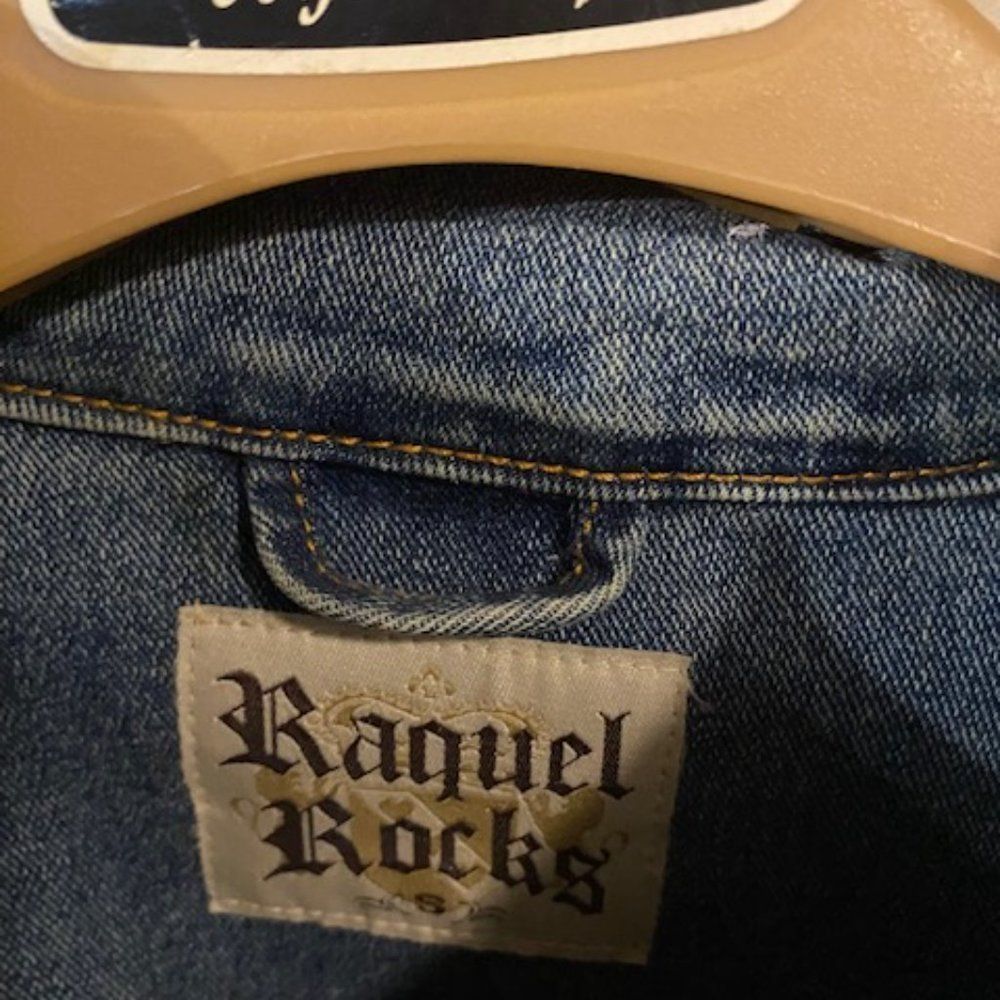Raquel Rocks Jean Jacket with crystal studs - Picture 2 of 4